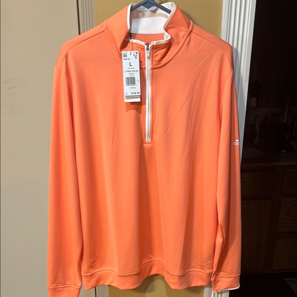 Adidas Men’s Coral Quarter Zip Size L NWT